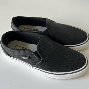 Vans Slip On Perf Leather Black
